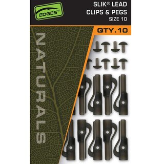 Fox Edges Naturals Slik Lead Clip& Pegs Size 10