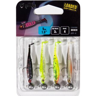 Fox Rage Ultra UV Micro Tiddler Fast 5cm Mixed Colour Loaded