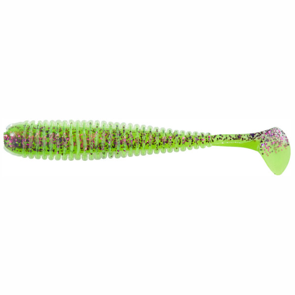 Balzer Shirasu Street  Worm Paddler 7,5cm Purple Chartreuse