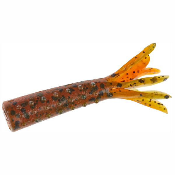 Balzer Shirasu Street Hairy Tubes 4,0cm Green Pumpkin Amber Red