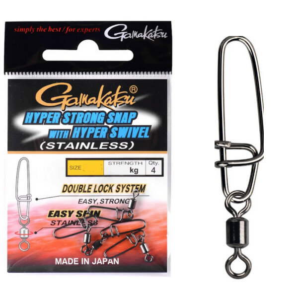 Gamakatsu Hyper Strong Snap with H-Swivel Gr.4X4 / 63kg