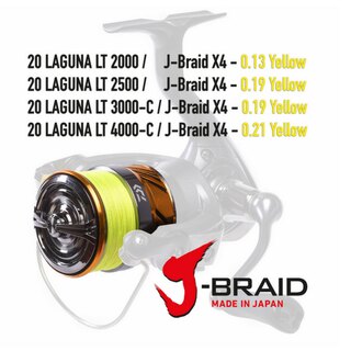 Daiwa 20 Laguna LT inkl.J-Braid 4000-C J-Braid X4 0.21mm