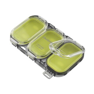 Daiwa Box WP Kleinteilebox Wasserdicht mit Magnetfolie 3 Fcher Flach Green smoke