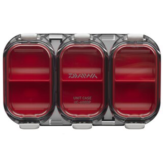 Daiwa Box WP Kleinteilebox Wasserdicht mit Magnetfolie 6 Fcher Deep Red smoke