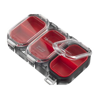 Daiwa Box WP Kleinteilebox Wasserdicht mit Magnetfolie 6 Fcher Deep Red smoke