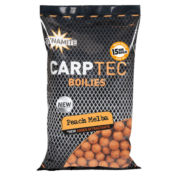 Dynamite Baits CarpTec Boilies 15mm 900g Peach Melba 15mm