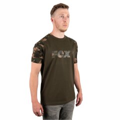 Fox Camo/Khaki Chest Print T-Shirt Gr.M