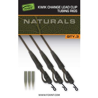 Fox Edges Naturals Kwik Change Lead Clip Tubing Set
