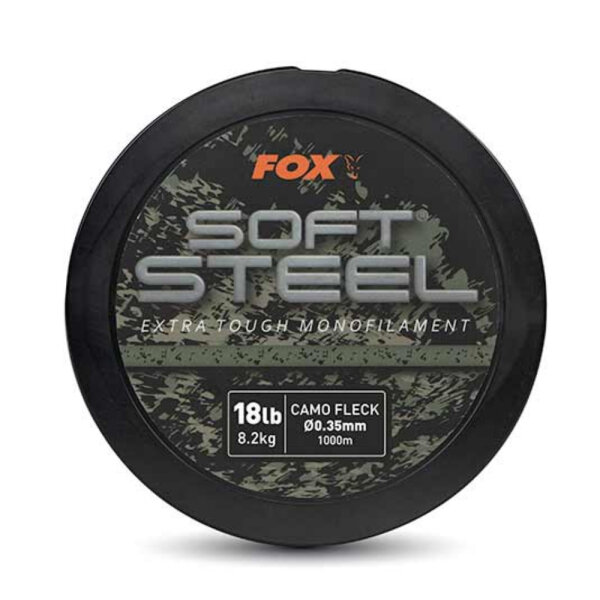 Fox Soft Steel Fleck Camo Mono 1000m Spule 0,35mm / 18lb 8,2kg