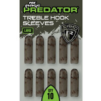 Fox Rage Predator Camo Treble Hook Sleeves Large x 10