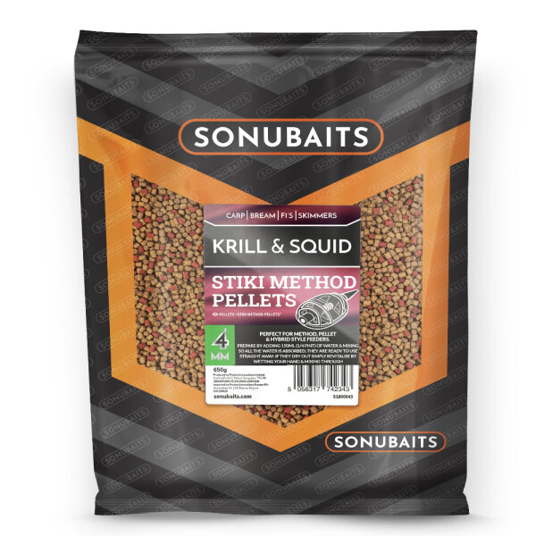 Sonubaits Stiki Method Pellets 4mm 650g Krill & Squid