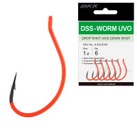 BKK Drop Shot Worm UV (orange) Gr.4