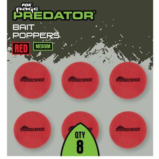 Fox Rage Predator Bait Poppers Red Medium