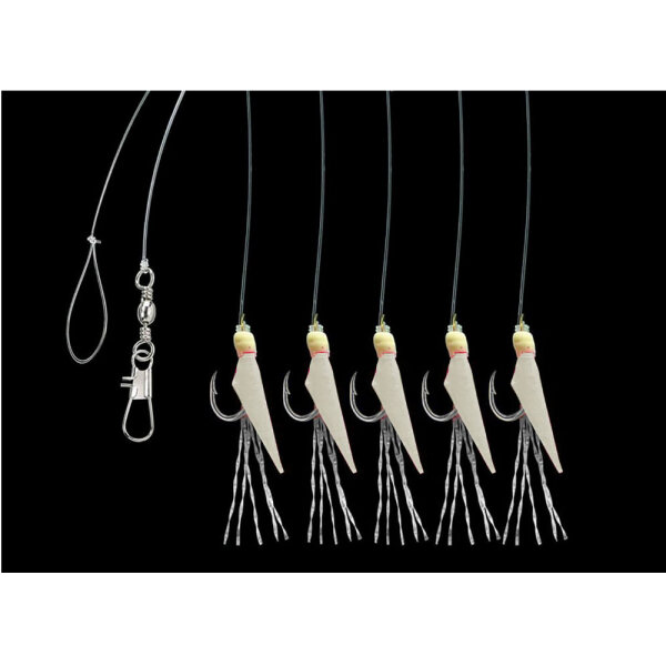 Sänger Aquantic Real Skin Herings Vorfach-Rig 5 Natrual Skin Gr.12