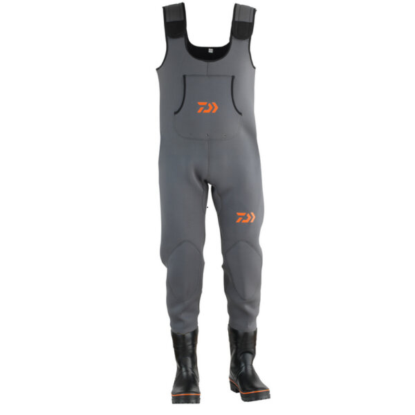 Daiwa D-VEC Waders Neopren Wathose Grey Size 42/43 XL
