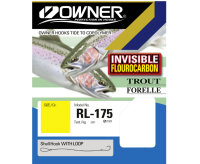 Owner Forellenhaken gebunden RL175 blau Fluorocarbon Gr. 6