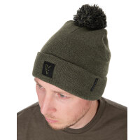 Fox Collection Bobble Hat Green/ Black
