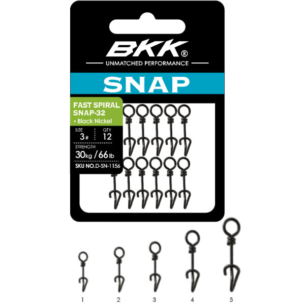 BKK Fast Spiral Snap - 32 Black Nickel