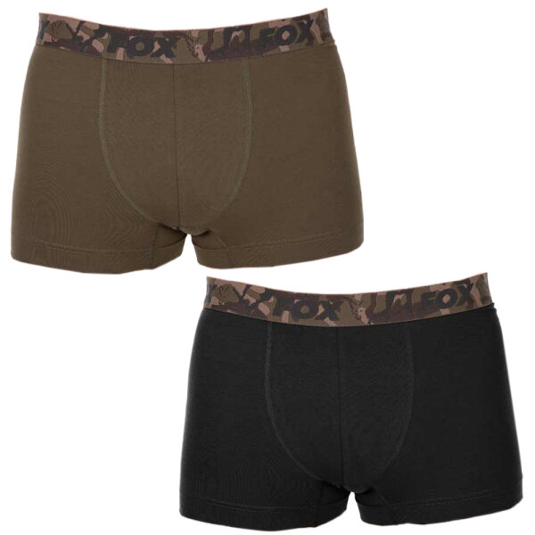 Fox Boxer Shorts 2er Pack Khaki / Black
