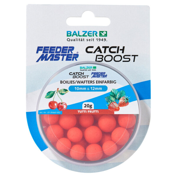 Balzer Feedermaster Catch Boost Boilie Wafter einfarbig 10/12mm Tutti Frutti/Rot