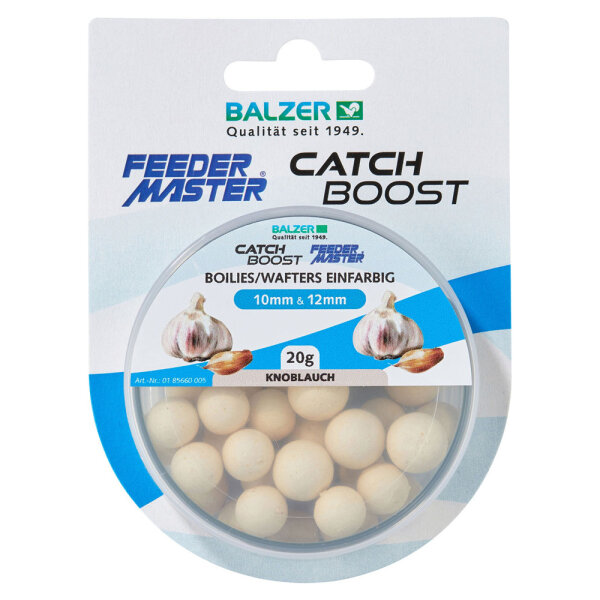 Balzer Feedermaster Catch Boost Boilie Wafter einfarbig 10/12mm Knoblauch/Weiß