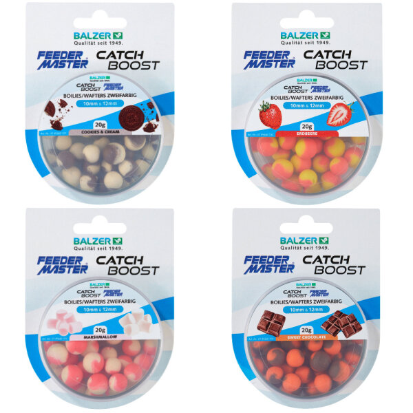 Balzer Feedermaster Catch Boost Boilie Wafter zweifarbig 10/12mm