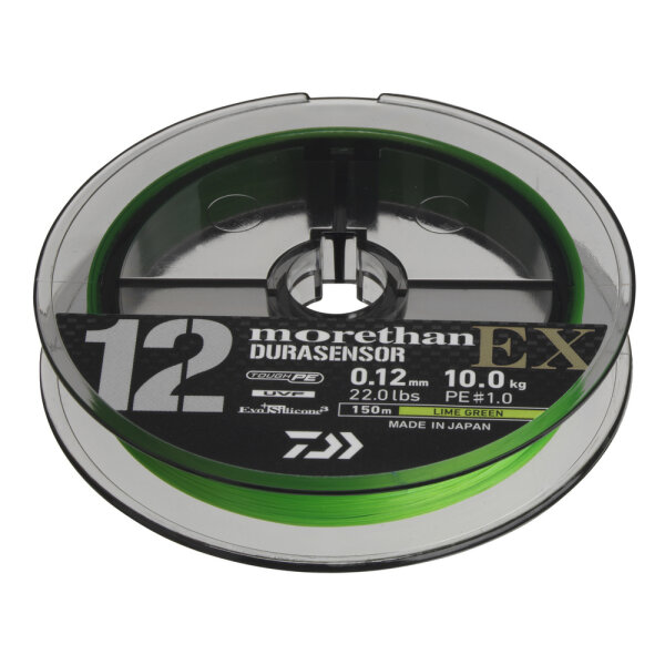Daiwa Morethan Durasensor 12 Braid EX+SI3 Lime Green 0,10mm / 7,30kg