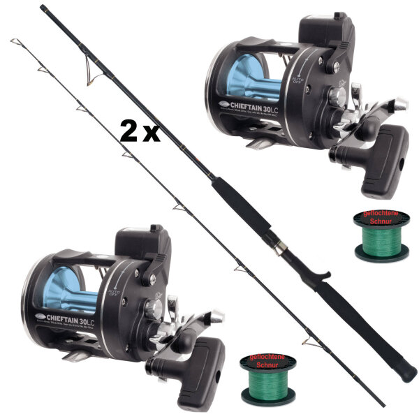 Deluxe Norwegen Set 2 Ruten + 2 Multirollen 2x300m Schnur - VF-Angelsport,  Ihr Ausstatter fr Ihr Hobby ,Groes Fachgeschft rund ums angeln, 199,95