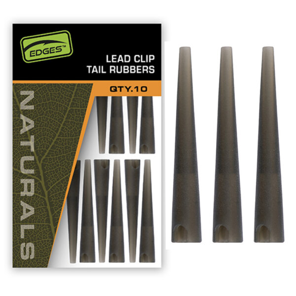 Fox Edges Naturals Lead Clip Tail Rubbers 10pcs