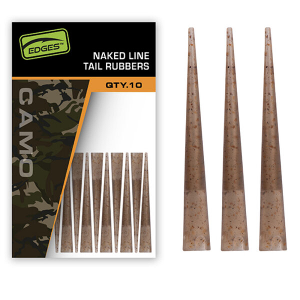 Fox Edges Camo Naked Line Tail Rubbers 10pcs