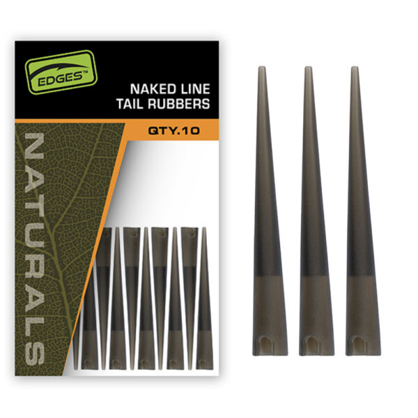 Fox Edges Naturals Naked Line Tail Rubbers 10pcs