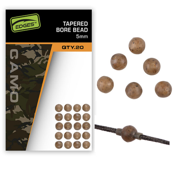 Fox Edges Camo Tapered Bore Bead 5mm 20pcs