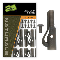 Fox Edges Naturals Lead Clip + Pegs 10pcs