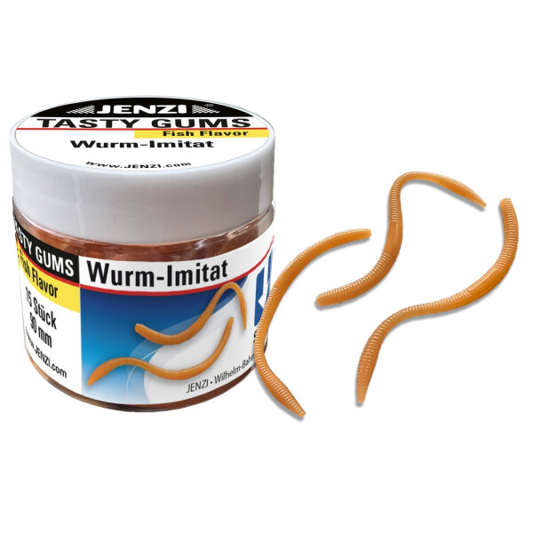 Jenzi Wurm Imitat 9cm braun