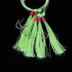 Jenzi Dega Makrelenvorfach mit 5 Haken Chartreuse