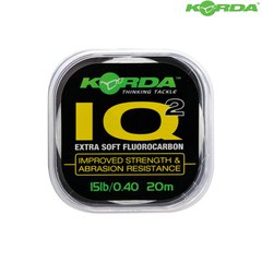 Korda IQ Extra Soft Fluorocarbon Hooklink 15lb 0,40mm 20m