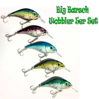 Fladen Wobblersortiment Big Barsch 5 Stück 7cm mit Box